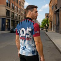 Custom USA Volleyball Zipper Polo Shirt Bump Set Spike Repeat