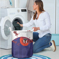 Japan Football Laundry Basket Minimalist Floral Great Wave Ukiyo-e Style