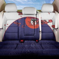 Japan Football Back Car Seat Cover Minimalist Floral Great Wave Ukiyo-e Style