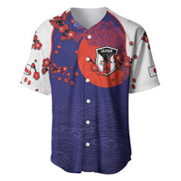 Custom Japan Football Baseball Jersey Minimalist Floral Great Wave Ukiyo-e Style