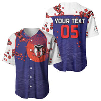 Custom Japan Football Baseball Jersey Minimalist Floral Great Wave Ukiyo-e Style