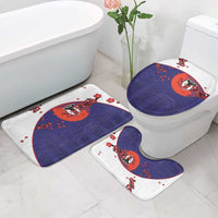 Japan Football Bathroom Set Minimalist Floral Great Wave Ukiyo-e Style