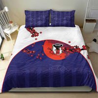 Japan Football Bedding Set Minimalist Floral Great Wave Ukiyo-e Style