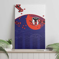 Japan Football Canvas Wall Art Minimalist Floral Great Wave Ukiyo-e Style