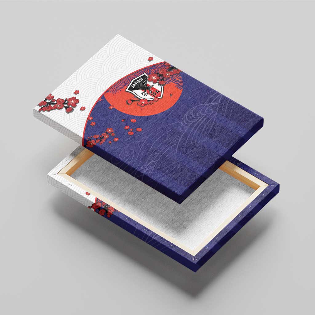 Japan Football Canvas Wall Art Minimalist Floral Great Wave Ukiyo-e Style