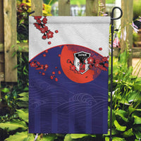 Japan Football Garden Flag Minimalist Floral Great Wave Ukiyo-e Style