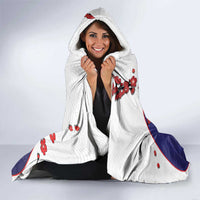 Japan Football Hooded Blanket Minimalist Floral Great Wave Ukiyo-e Style