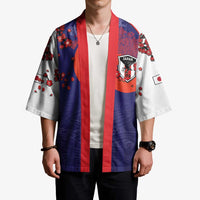 Custom Japan Football Kimono Minimalist Floral Great Wave Ukiyo-e Style