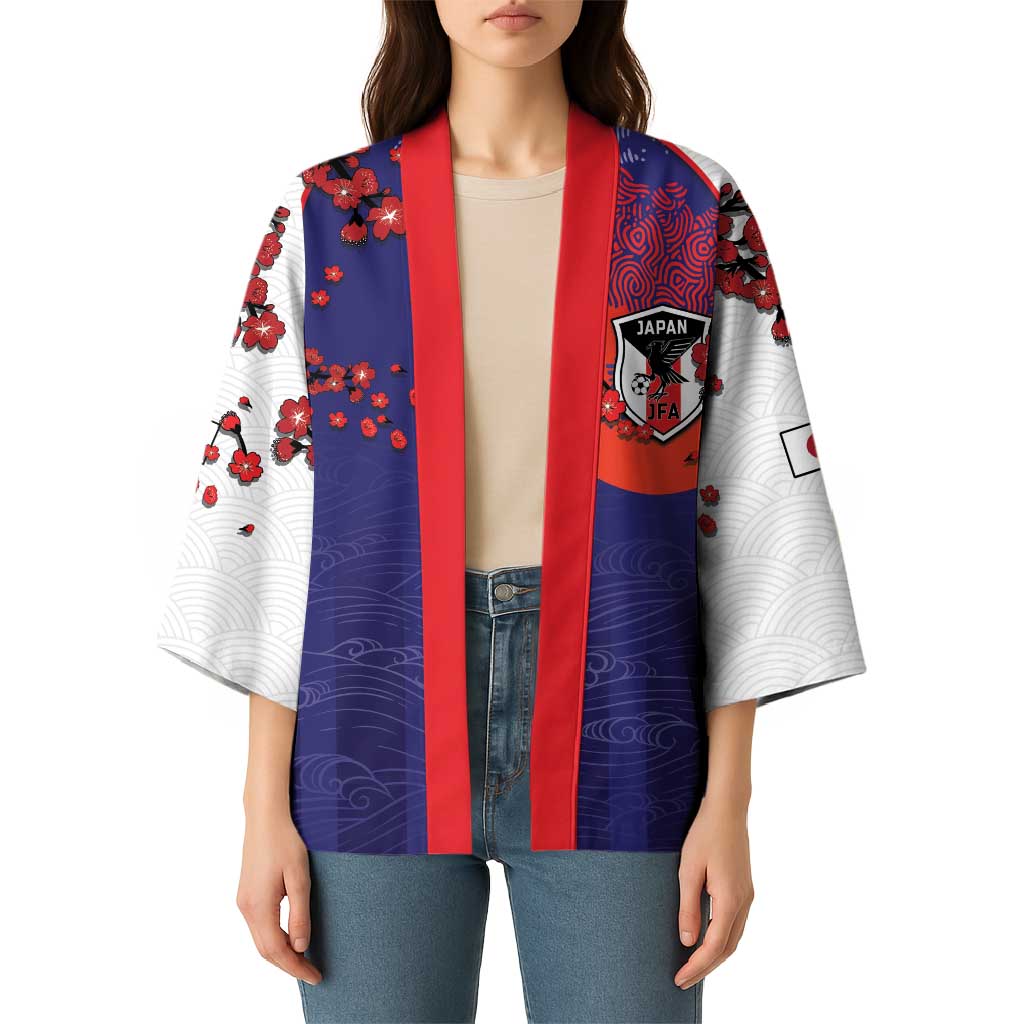 Custom Japan Football Kimono Minimalist Floral Great Wave Ukiyo-e Style