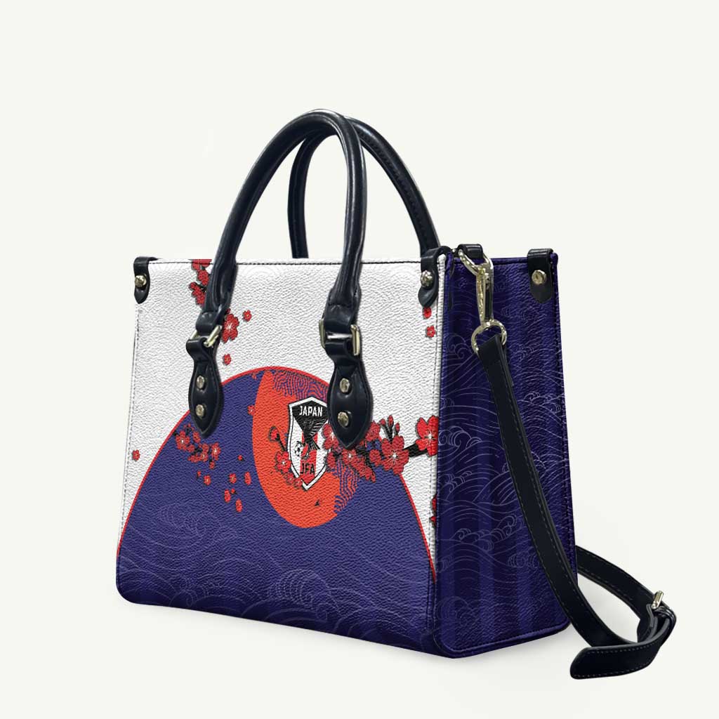 Japan Football Leather Bag Minimalist Floral Great Wave Ukiyo-e Style