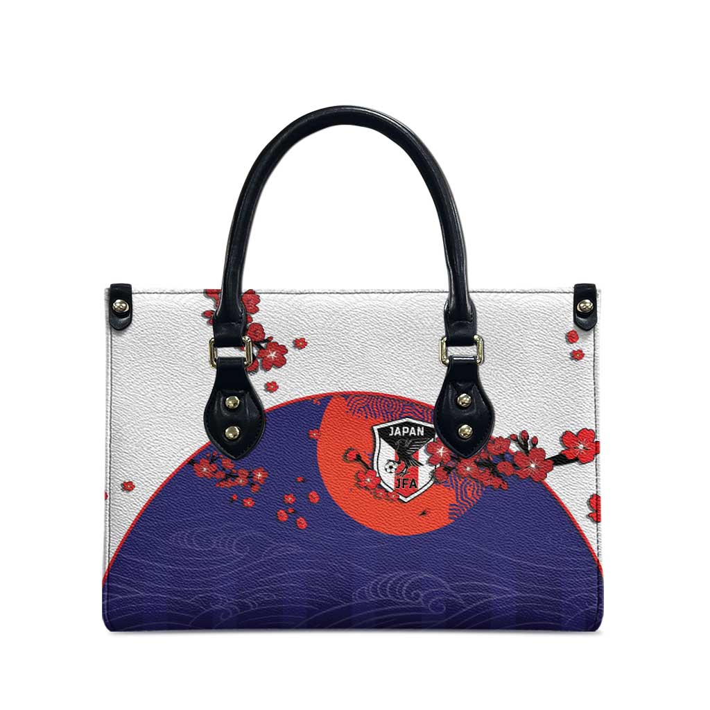 Japan Football Leather Bag Minimalist Floral Great Wave Ukiyo-e Style