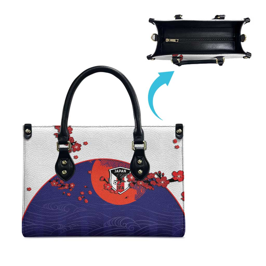 Japan Football Leather Bag Minimalist Floral Great Wave Ukiyo-e Style