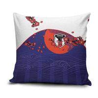 Japan Football Pillow Cover Minimalist Floral Great Wave Ukiyo-e Style