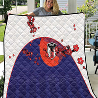 Japan Football Quilt Minimalist Floral Great Wave Ukiyo-e Style