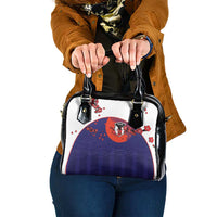 Japan Football Shoulder Handbag Minimalist Floral Great Wave Ukiyo-e Style