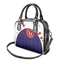 Japan Football Shoulder Handbag Minimalist Floral Great Wave Ukiyo-e Style