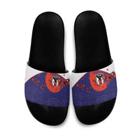 Japan Football Slide Sandals Minimalist Floral Great Wave Ukiyo-e Style