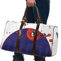 Japan Football Travel Bag Minimalist Floral Great Wave Ukiyo-e Style