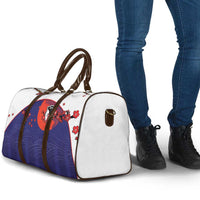 Japan Football Travel Bag Minimalist Floral Great Wave Ukiyo-e Style