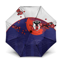 Japan Football Umbrella Minimalist Floral Great Wave Ukiyo-e Style