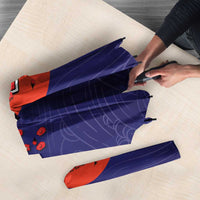 Japan Football Umbrella Minimalist Floral Great Wave Ukiyo-e Style
