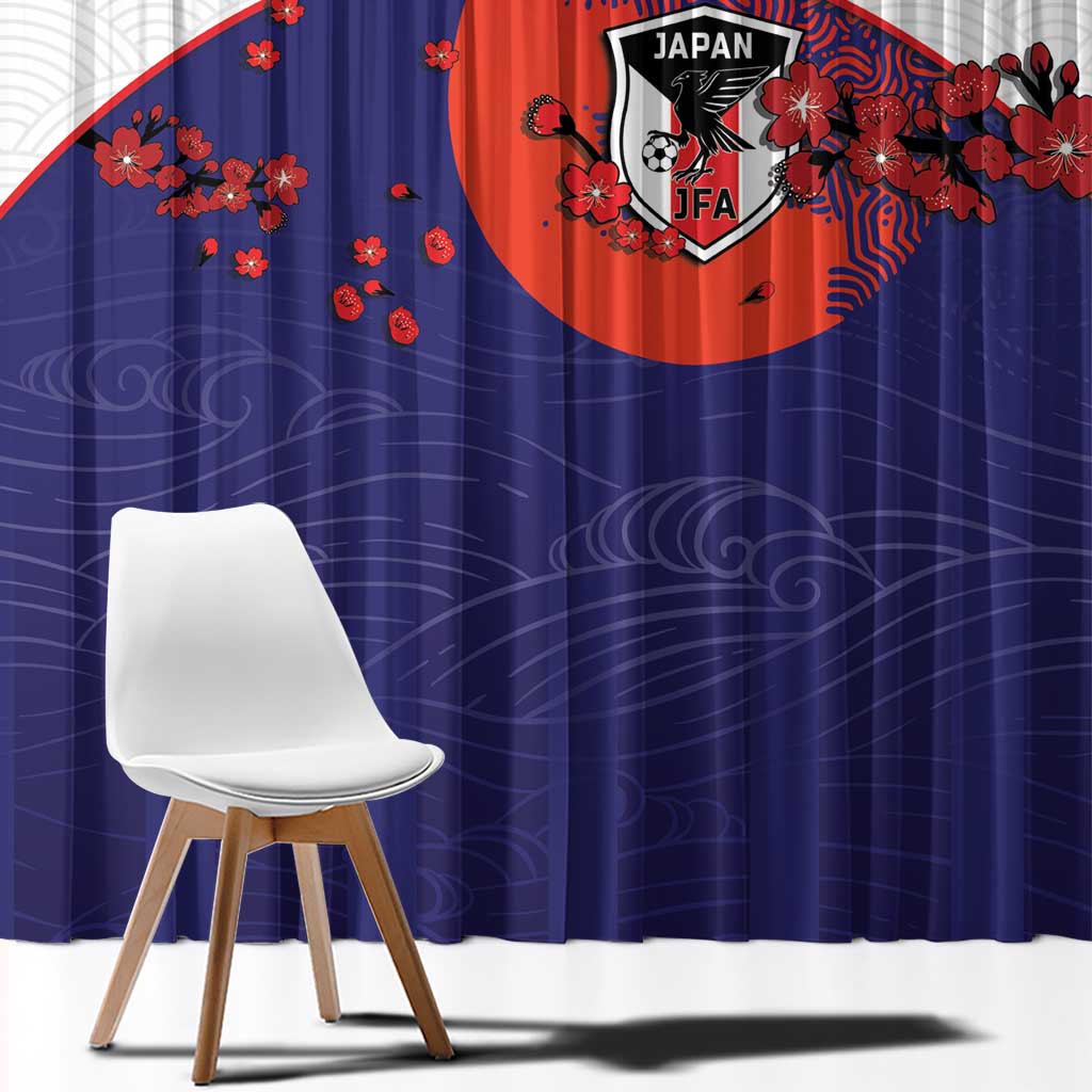 Japan Football Window Curtain Minimalist Floral Great Wave Ukiyo-e Style