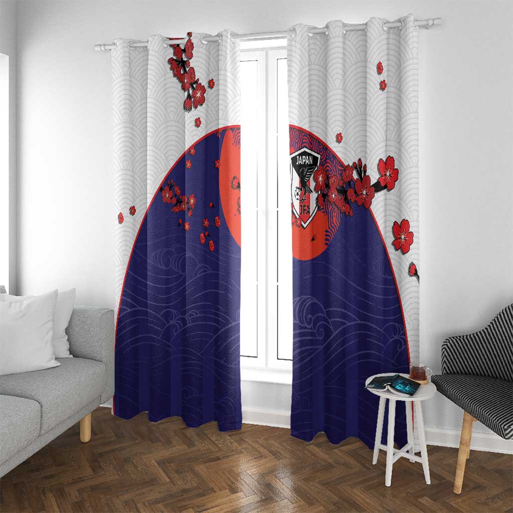 Japan Football Window Curtain Minimalist Floral Great Wave Ukiyo-e Style