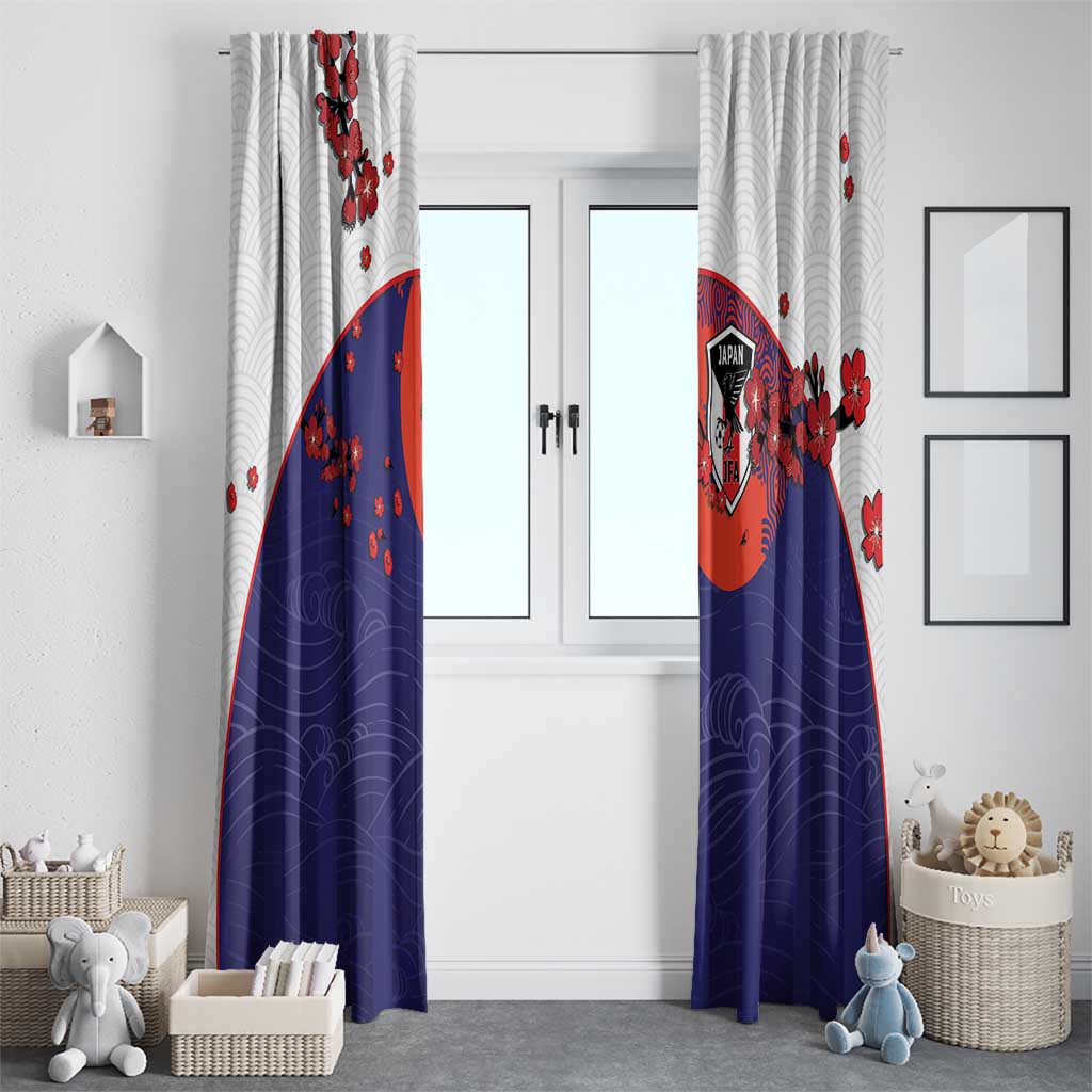 Japan Football Window Curtain Minimalist Floral Great Wave Ukiyo-e Style