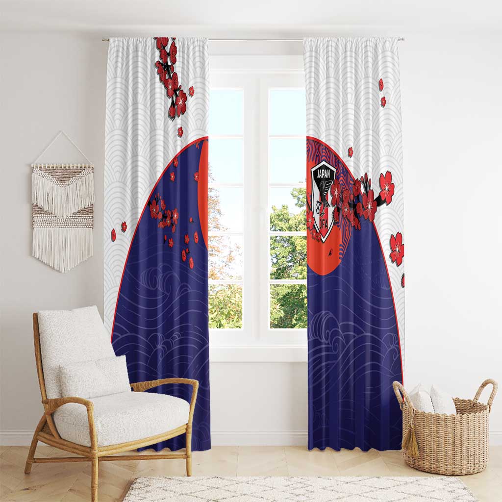 Japan Football Window Curtain Minimalist Floral Great Wave Ukiyo-e Style