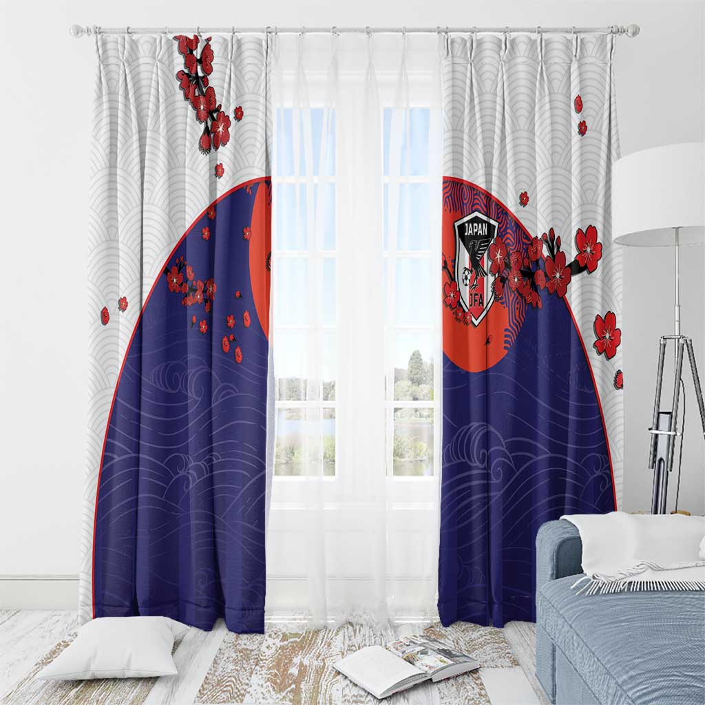 Japan Football Window Curtain Minimalist Floral Great Wave Ukiyo-e Style