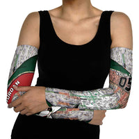 Custom Jordan Football Arm Sleeves Jordanian National Flag Colors Retro Glitch Art