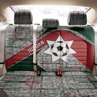 Jordan Football Back Car Seat Cover Jordanian National Flag Colors Retro Glitch Art