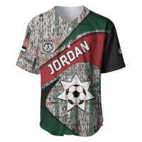 Custom Jordan Football Baseball Jersey Jordanian National Flag Colors Retro Glitch Art