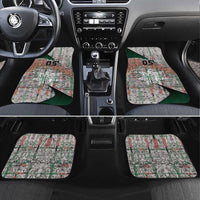 Custom Jordan Football Car Mats Jordanian National Flag Colors Retro Glitch Art
