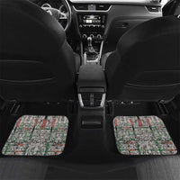 Custom Jordan Football Car Mats Jordanian National Flag Colors Retro Glitch Art
