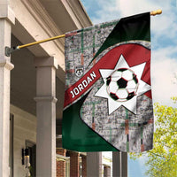 Jordan Football Garden Flag Jordanian National Flag Colors Retro Glitch Art