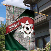 Jordan Football Garden Flag Jordanian National Flag Colors Retro Glitch Art
