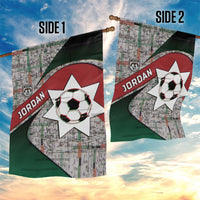 Jordan Football Garden Flag Jordanian National Flag Colors Retro Glitch Art