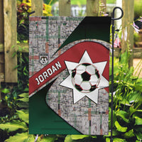 Jordan Football Garden Flag Jordanian National Flag Colors Retro Glitch Art