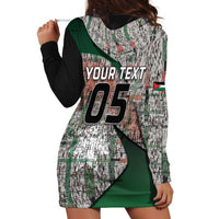 Custom Jordan Football Hoodie Dress Jordanian National Flag Colors Retro Glitch Art