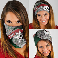 Jordan Football Neck Gaiter Jordanian National Flag Colors Retro Glitch Art