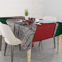 Jordan Football Tablecloth Jordanian National Flag Colors Retro Glitch Art