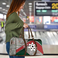 Jordan Football Travel Bag Jordanian National Flag Colors Retro Glitch Art