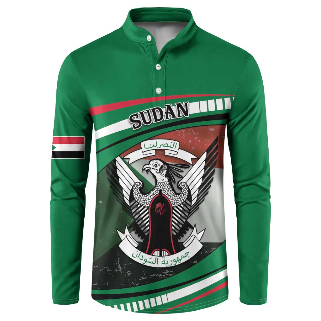 Sudan Button Sweatshirt Victory Is Ours - Wonder Print Shop