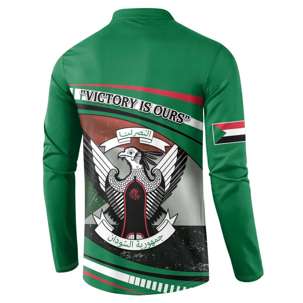 Sudan Button Sweatshirt Victory Is Ours - Wonder Print Shop