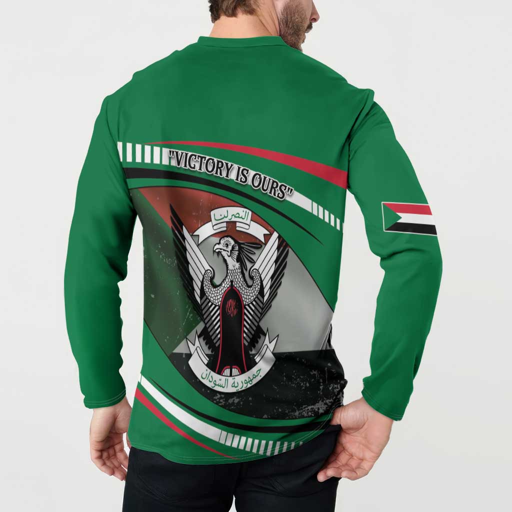 Sudan Button Sweatshirt Victory Is Ours - Wonder Print Shop
