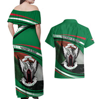 Sudan Couples Matching Off Shoulder Maxi Dress and Hawaiian Shirt Victory Is Ours - Wonder Print Shop