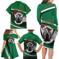 Sudan Family Matching Long Sleeve Bodycon Dress and Hawaiian Shirt Victory Is Ours - Wonder Print Shop