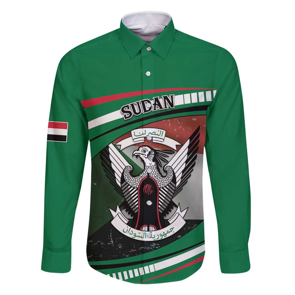 Sudan Family Matching Long Sleeve Bodycon Dress and Hawaiian Shirt Victory Is Ours - Wonder Print Shop