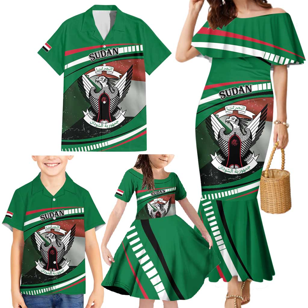 Sudan Family Matching Mermaid Dress and Hawaiian Shirt Victory Is Ours - Wonder Print Shop
